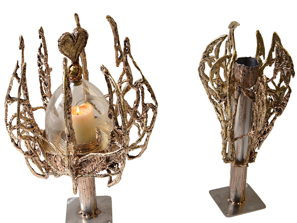 Kerzenständer und Vase für Ihr Grabmal, Moderne Grab-Gestaltung