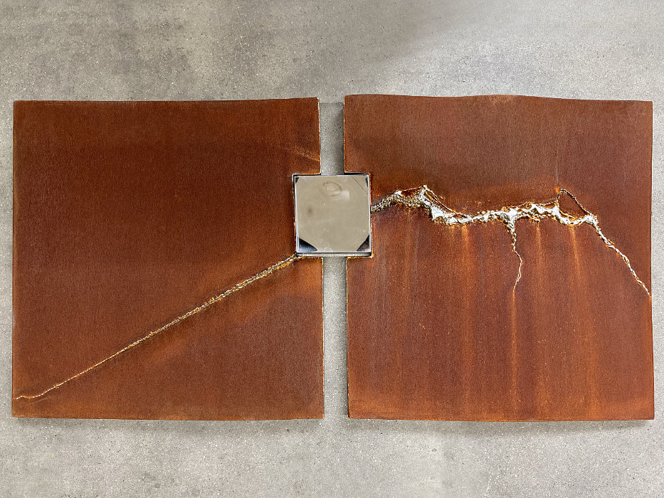 Rostiges Metallbild aus Corten-Stahl kaufen