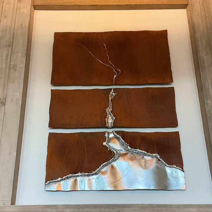 Rostiges Metallbild aus Corten-Stahl