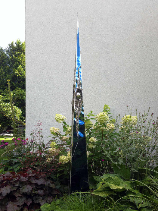 Individuelle Garten-Skulptur, Pyramide aus Edelstahl