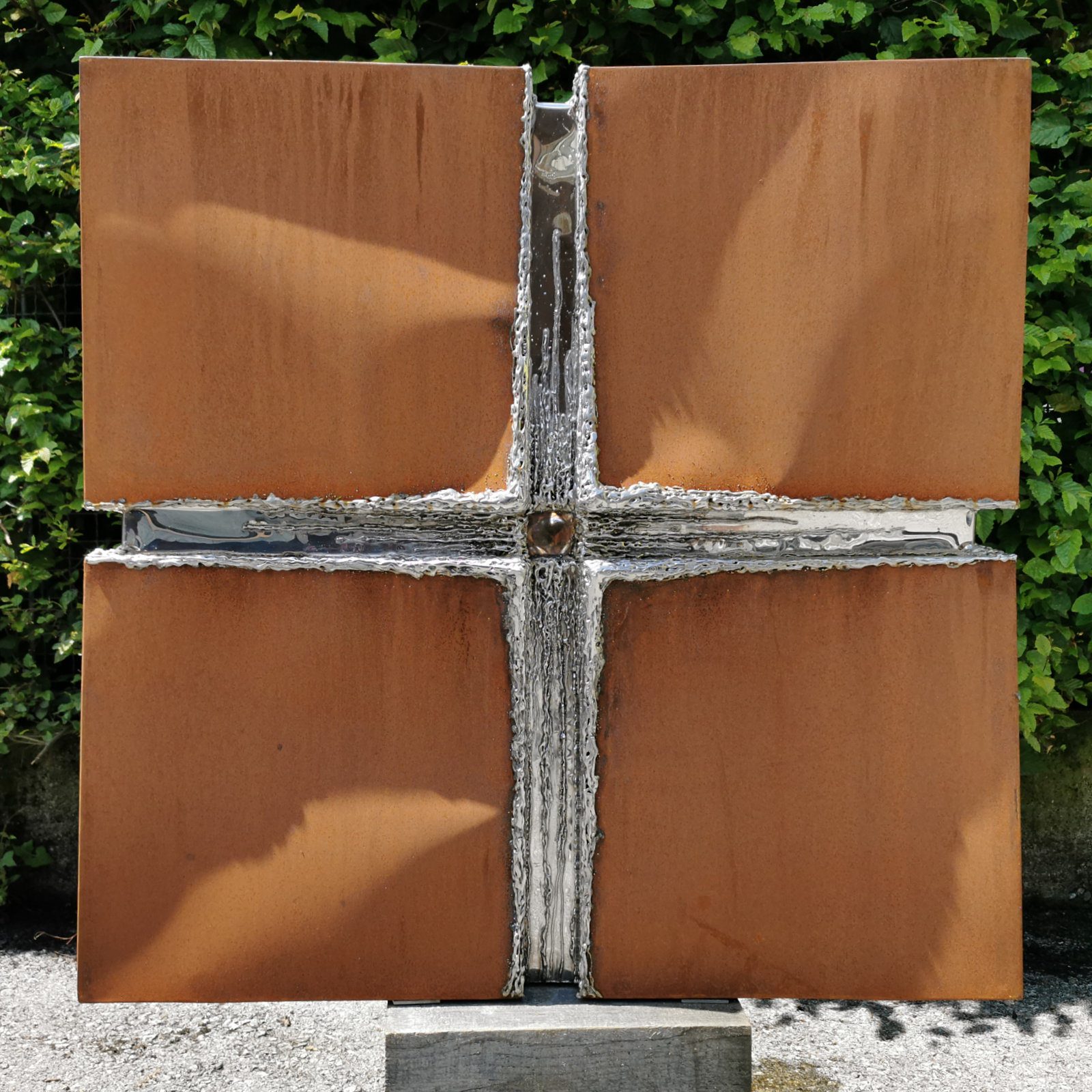 Modern Gravestone of Corten Steel