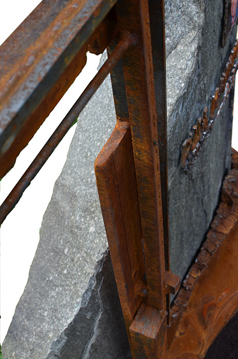 Rusted Grave Monument, Scrap Metal Grave Cross