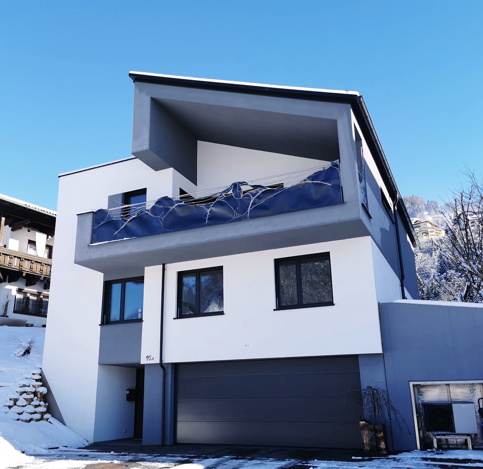 Modern Balcony Railing of Metall, Unique by Metal Artist