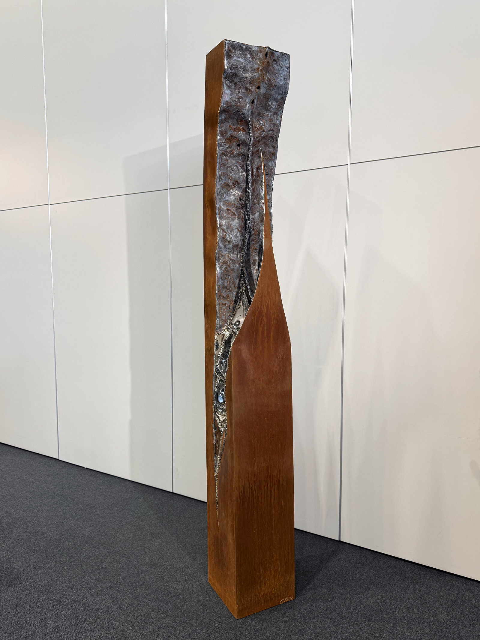 Modern Sculpture of Rusted Corten-Steel