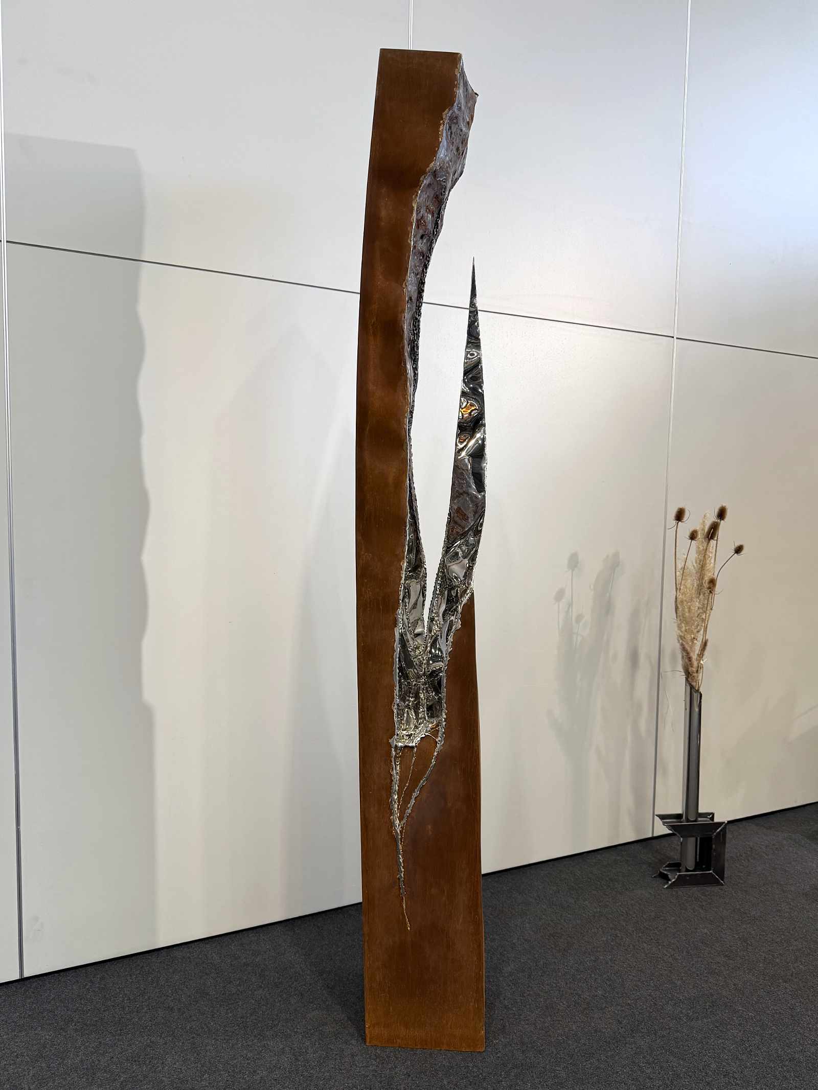 Contemporary Sculpture of Rusted Corten-Steel